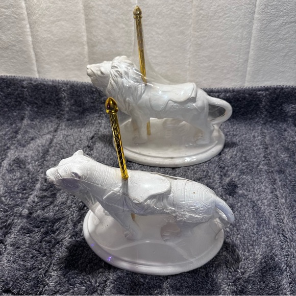 SALE!! DIY Creative crafts ready to paint plaster carousel tiger vintage - Picture 5 of 16